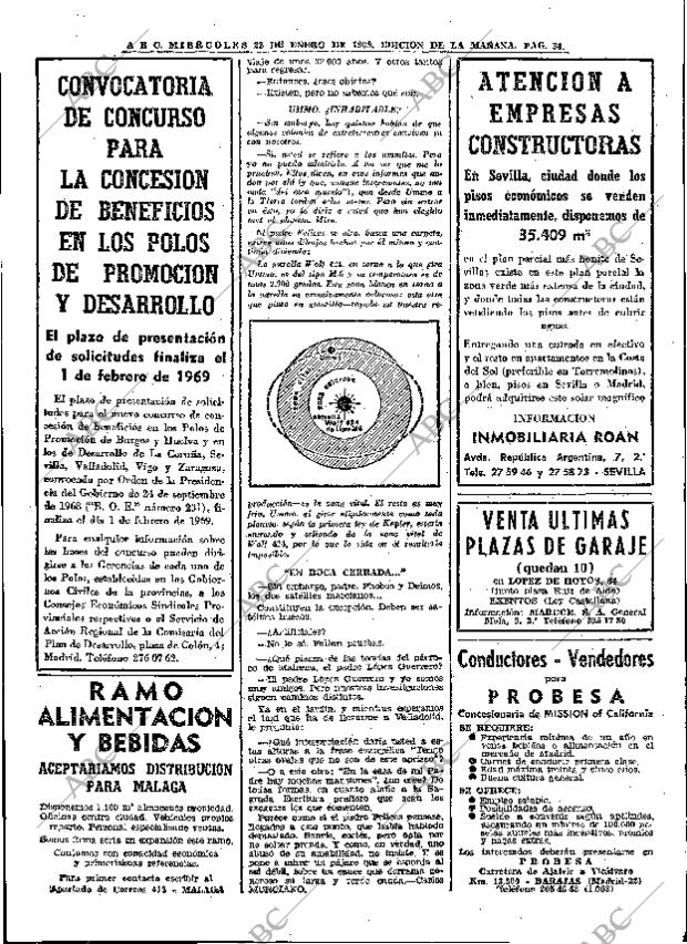 ABC MADRID 22-01-1969 página 34