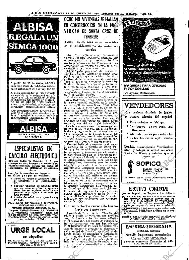 ABC MADRID 22-01-1969 página 36