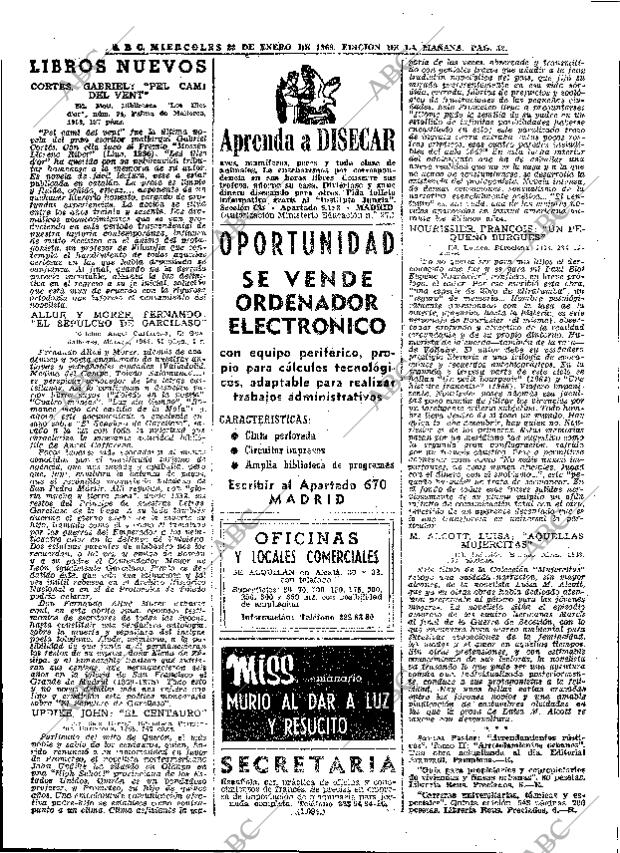 ABC MADRID 22-01-1969 página 52