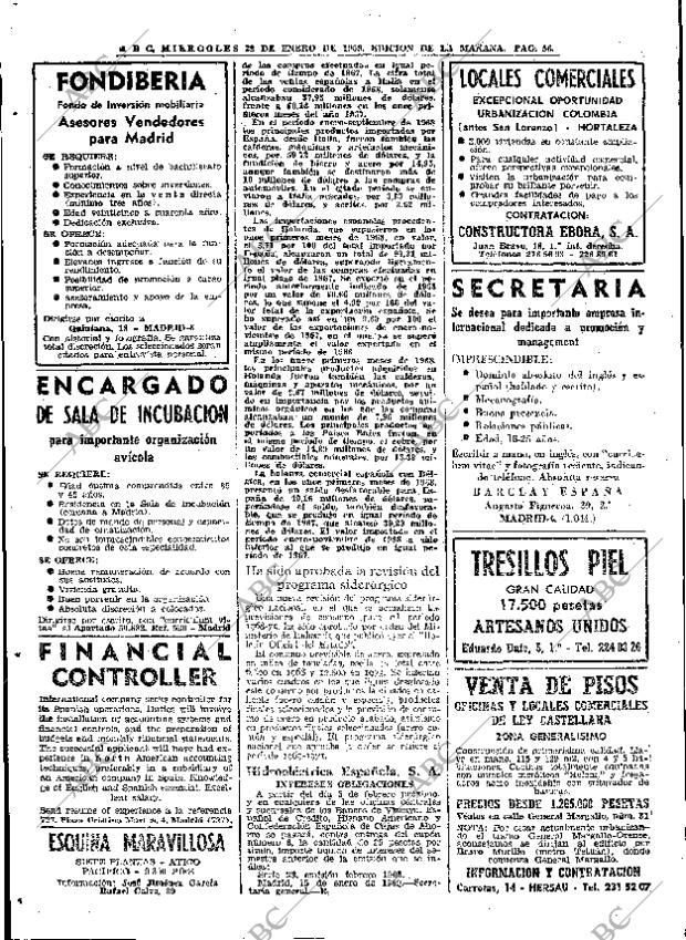 ABC MADRID 22-01-1969 página 56