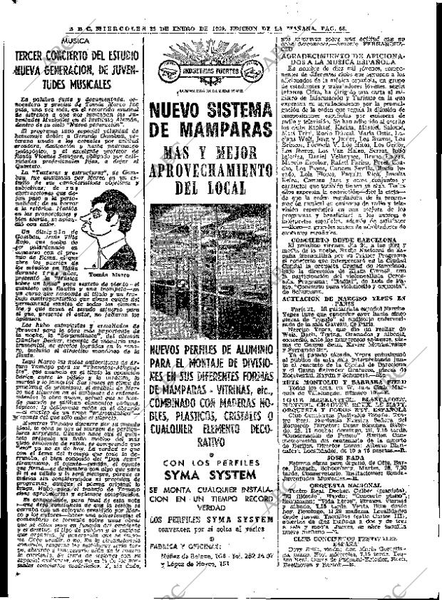 ABC MADRID 22-01-1969 página 68