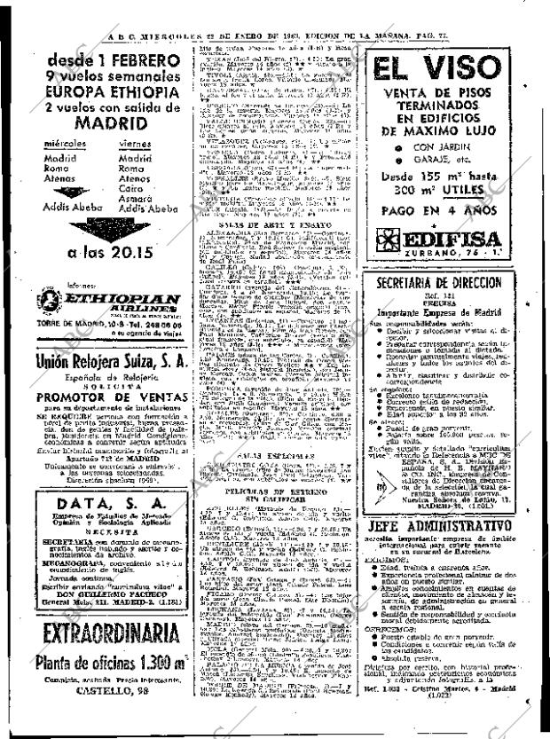 ABC MADRID 22-01-1969 página 77