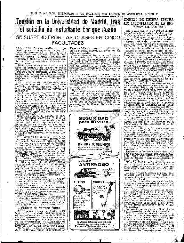 ABC SEVILLA 22-01-1969 página 23
