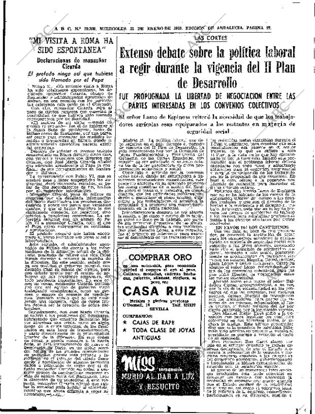 ABC SEVILLA 22-01-1969 página 27