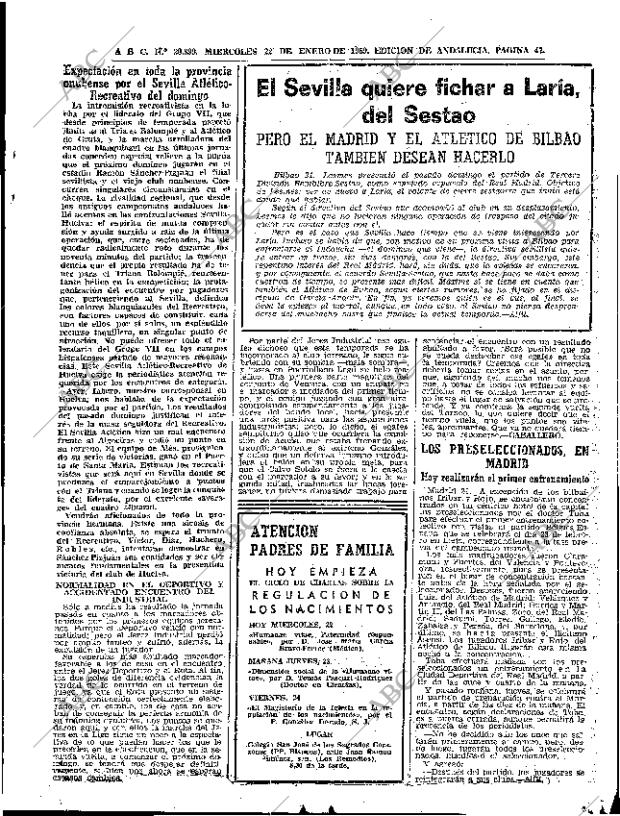 ABC SEVILLA 22-01-1969 página 47