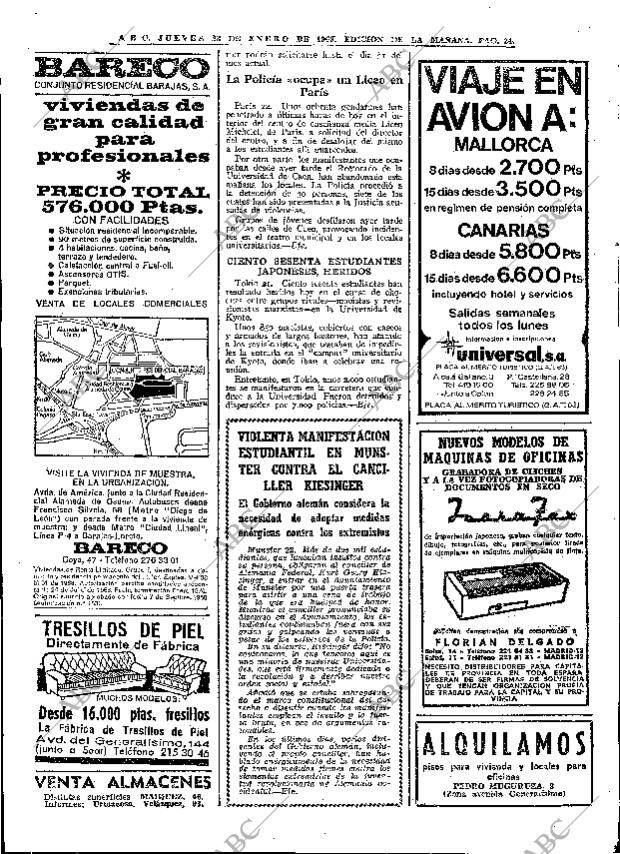 ABC MADRID 23-01-1969 página 24