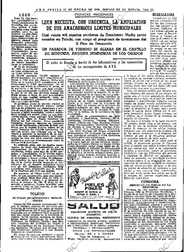 ABC MADRID 23-01-1969 página 37