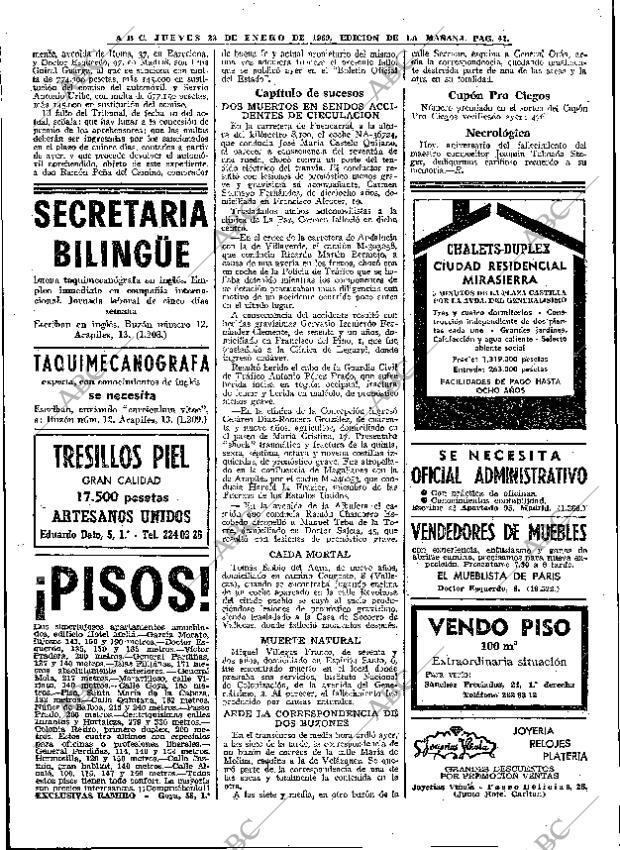 ABC MADRID 23-01-1969 página 42