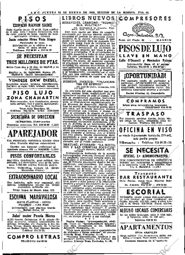 ABC MADRID 23-01-1969 página 48