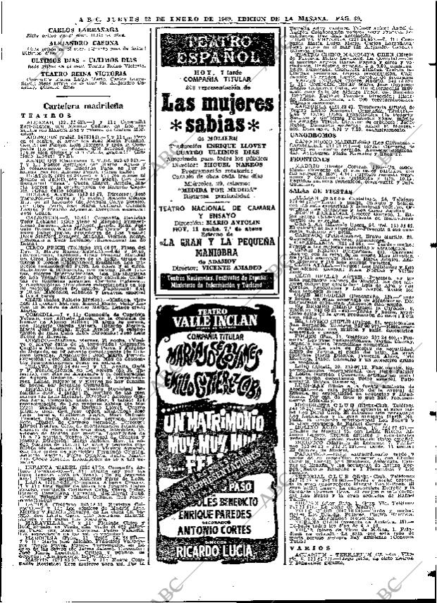 ABC MADRID 23-01-1969 página 69