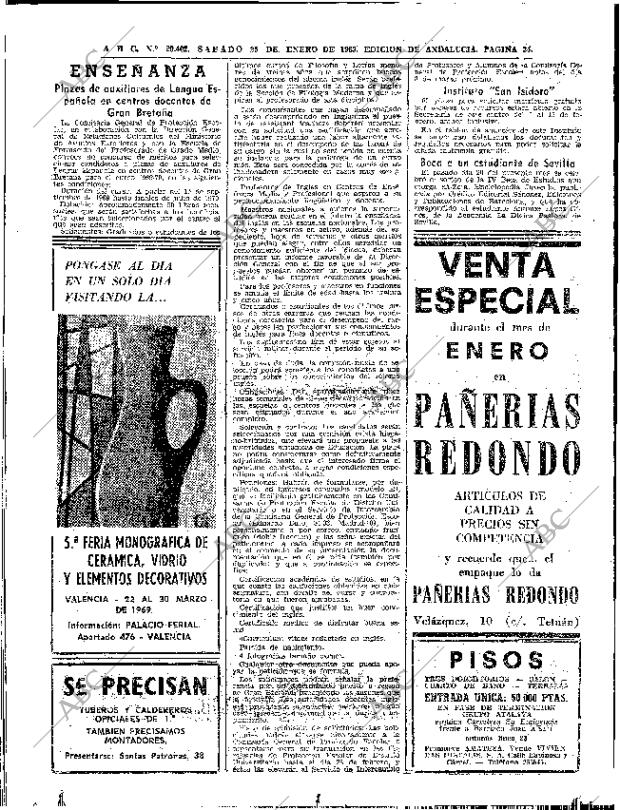 ABC SEVILLA 25-01-1969 página 30