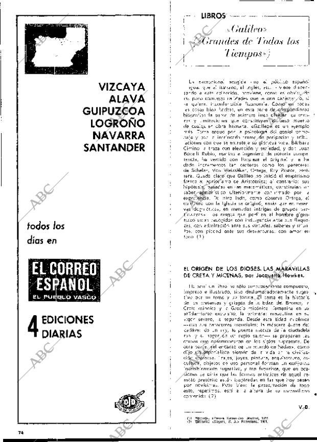 BLANCO Y NEGRO MADRID 25-01-1969 página 74