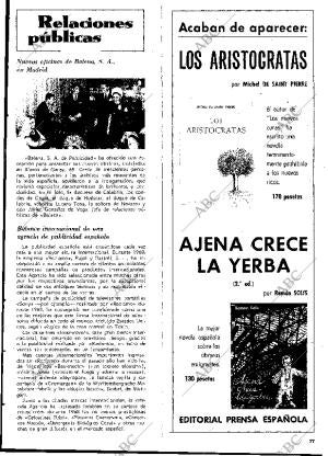 BLANCO Y NEGRO MADRID 25-01-1969 página 77