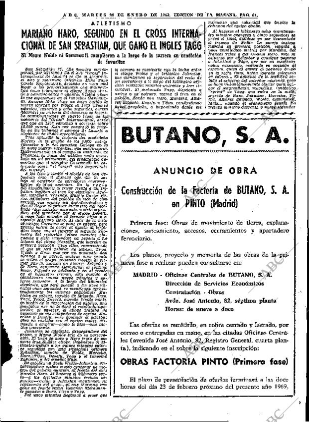 ABC MADRID 28-01-1969 página 61