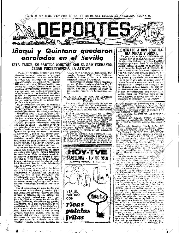 ABC SEVILLA 30-01-1969 página 43