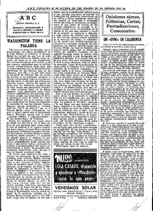 ABC MADRID 31-01-1969 página 16