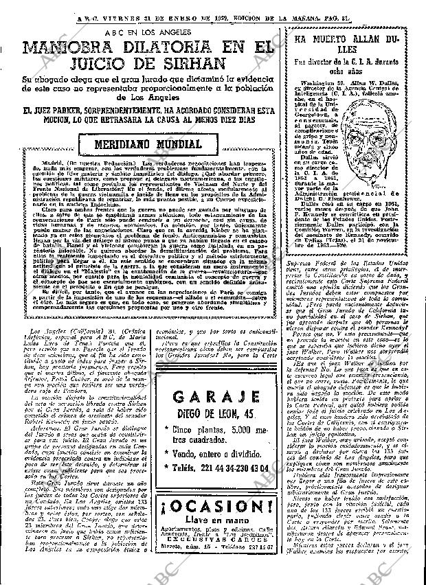 ABC MADRID 31-01-1969 página 21