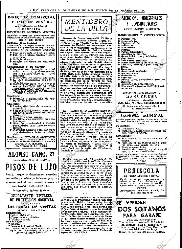 ABC MADRID 31-01-1969 página 40