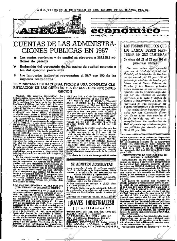 ABC MADRID 31-01-1969 página 49