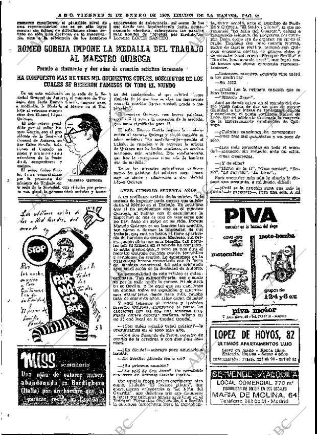 ABC MADRID 31-01-1969 página 62