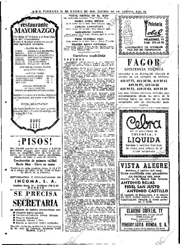 ABC MADRID 31-01-1969 página 66