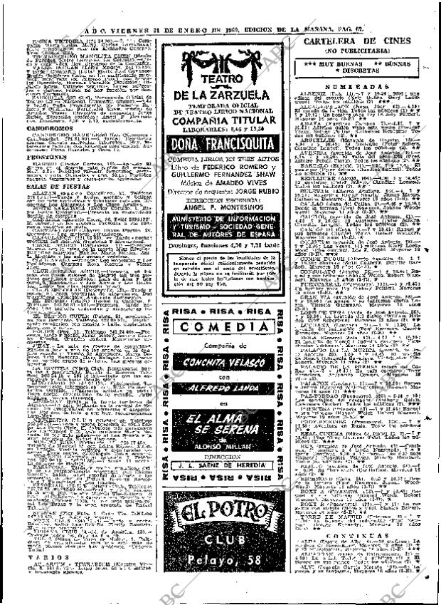 ABC MADRID 31-01-1969 página 67