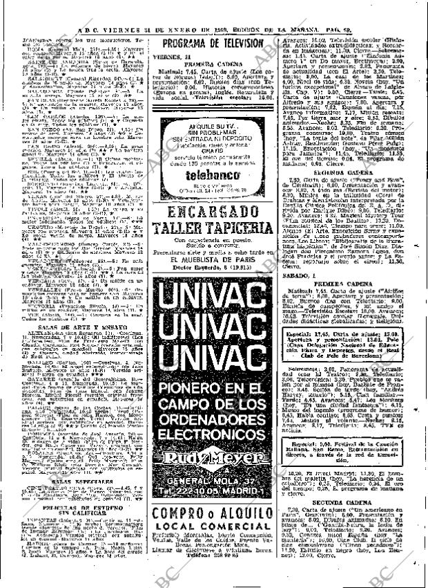 ABC MADRID 31-01-1969 página 69