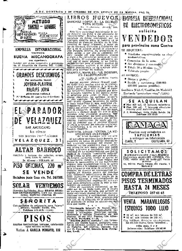 ABC MADRID 02-02-1969 página 70