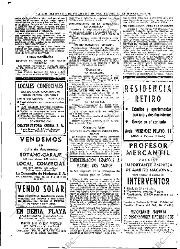 ABC MADRID 04-02-1969 página 70