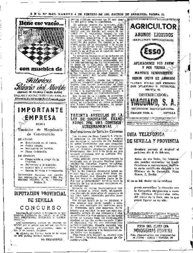 ABC SEVILLA 04-02-1969 página 22