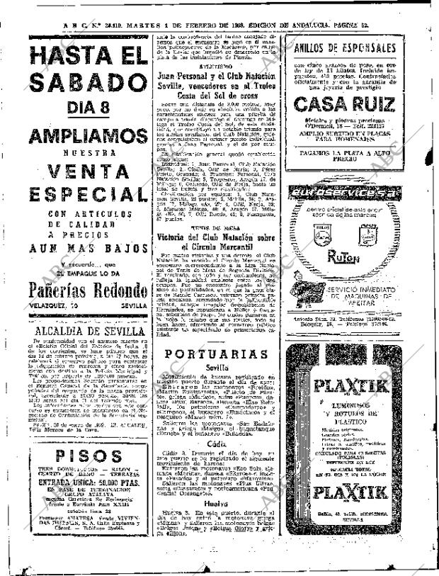 ABC SEVILLA 04-02-1969 página 52