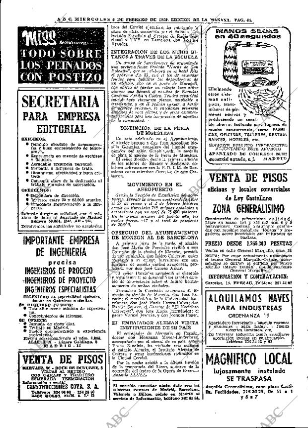 ABC MADRID 05-02-1969 página 44