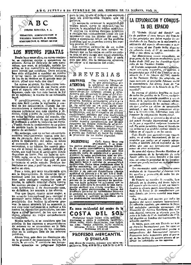 ABC MADRID 06-02-1969 página 14