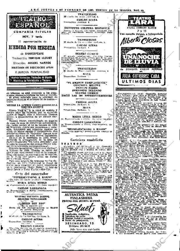 ABC MADRID 06-02-1969 página 69