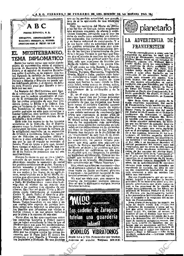 ABC MADRID 07-02-1969 página 18