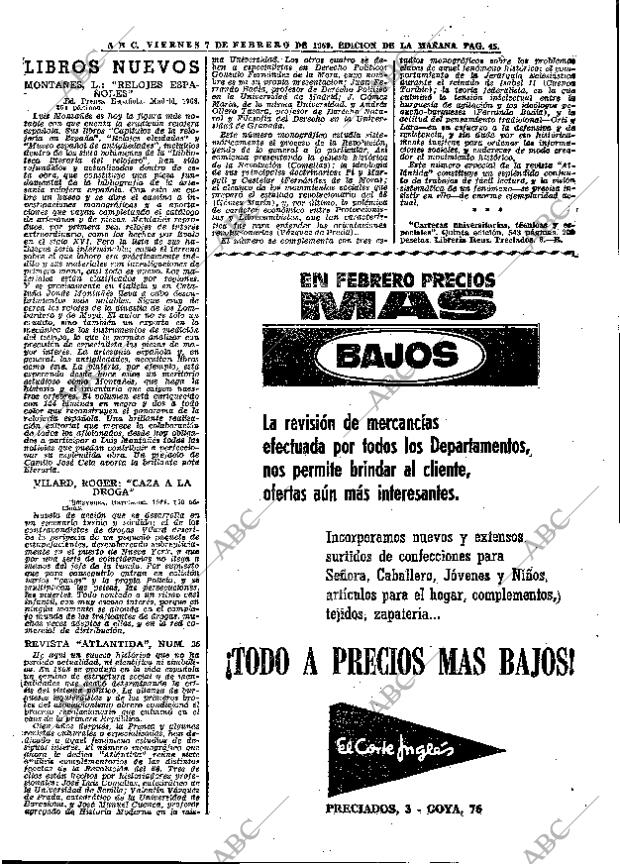 ABC MADRID 07-02-1969 página 45