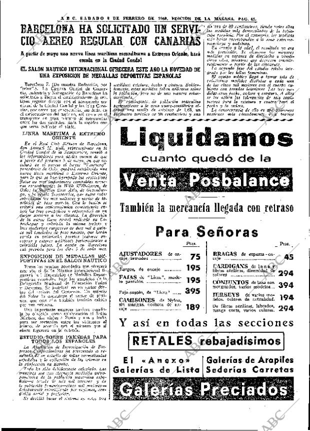ABC MADRID 08-02-1969 página 45