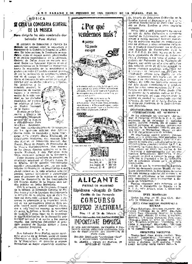 ABC MADRID 08-02-1969 página 70