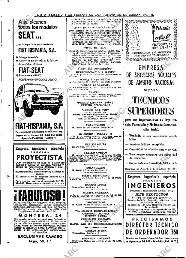 ABC MADRID 08-02-1969 página 72