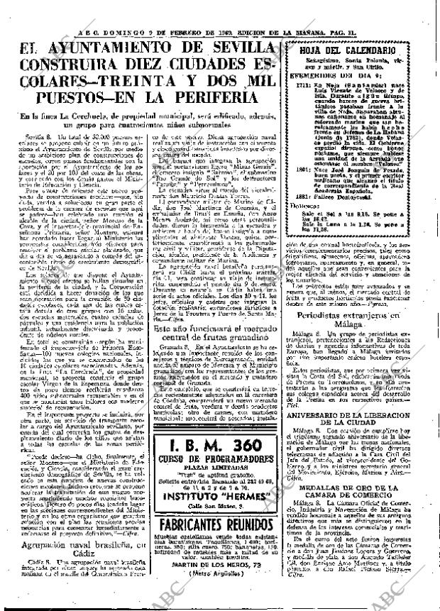 ABC MADRID 09-02-1969 página 31