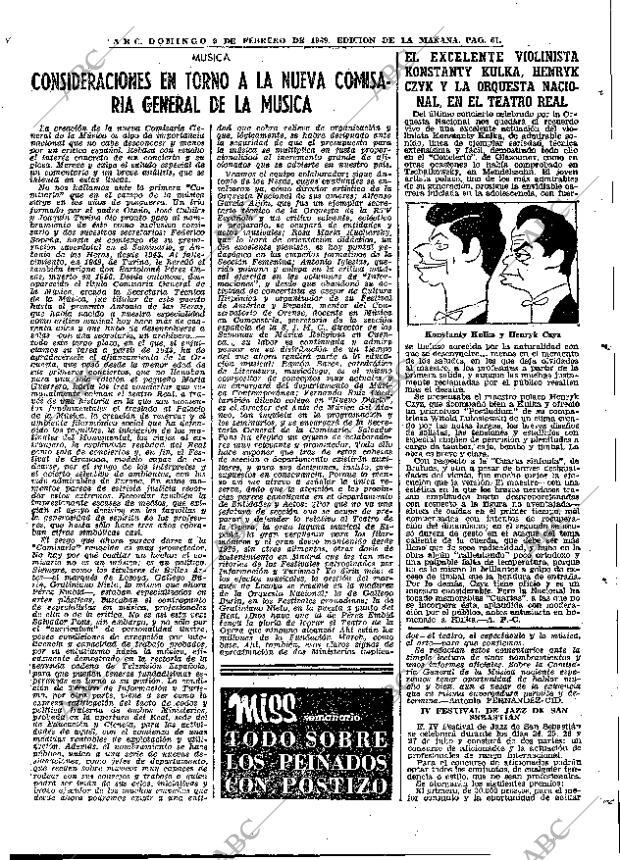 ABC MADRID 09-02-1969 página 61