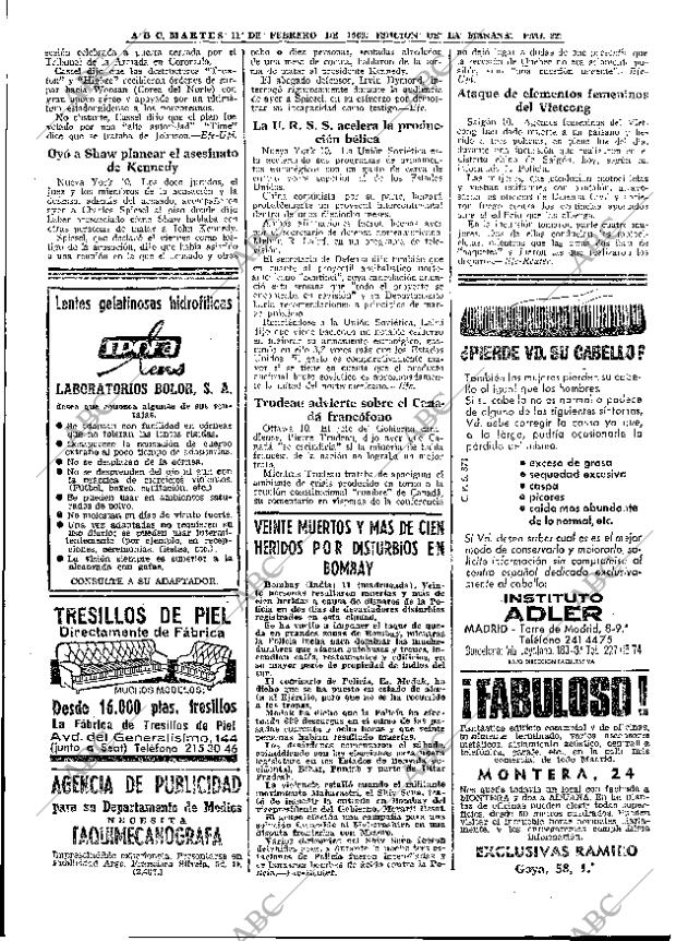 ABC MADRID 11-02-1969 página 22