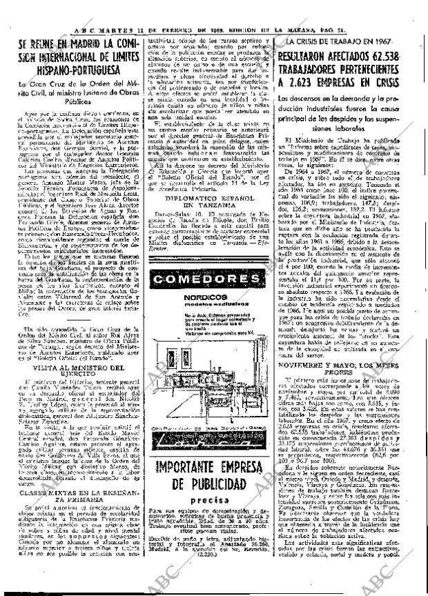 ABC MADRID 11-02-1969 página 31