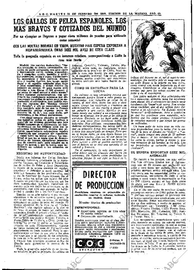ABC MADRID 11-02-1969 página 49