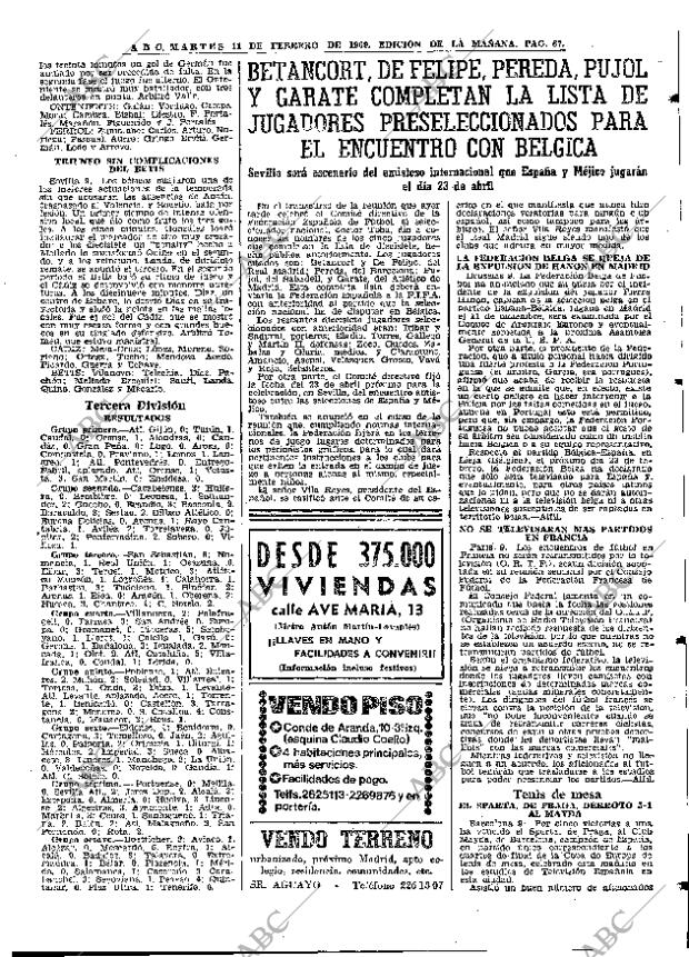 ABC MADRID 11-02-1969 página 67