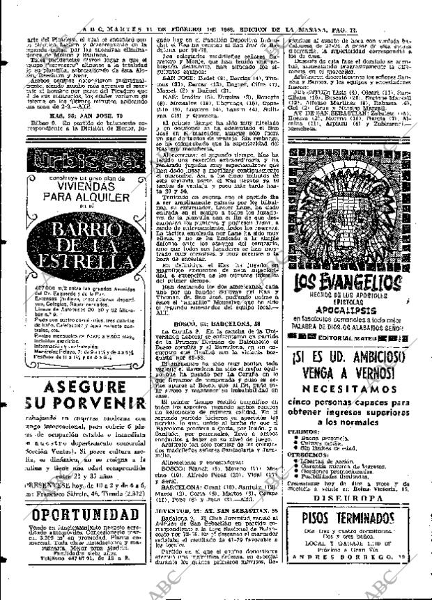ABC MADRID 11-02-1969 página 72