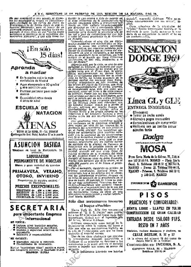 ABC MADRID 12-02-1969 página 20