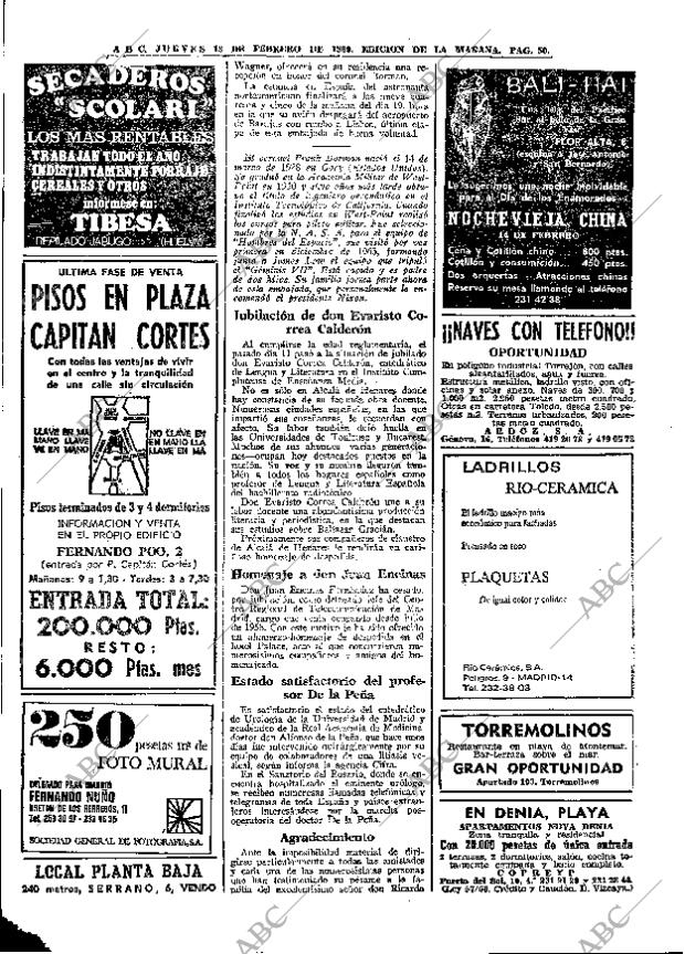 ABC MADRID 13-02-1969 página 50