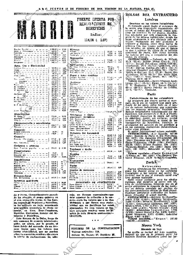 ABC MADRID 13-02-1969 página 61