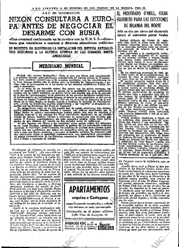 ABC MADRID 14-02-1969 página 15